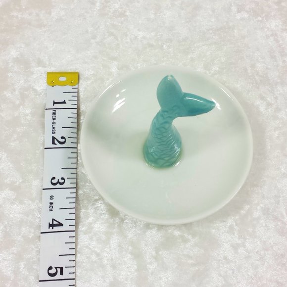 Porcelain Mermaid Ring Jewelry Holder Trinket Tray - Picture 4 of 4